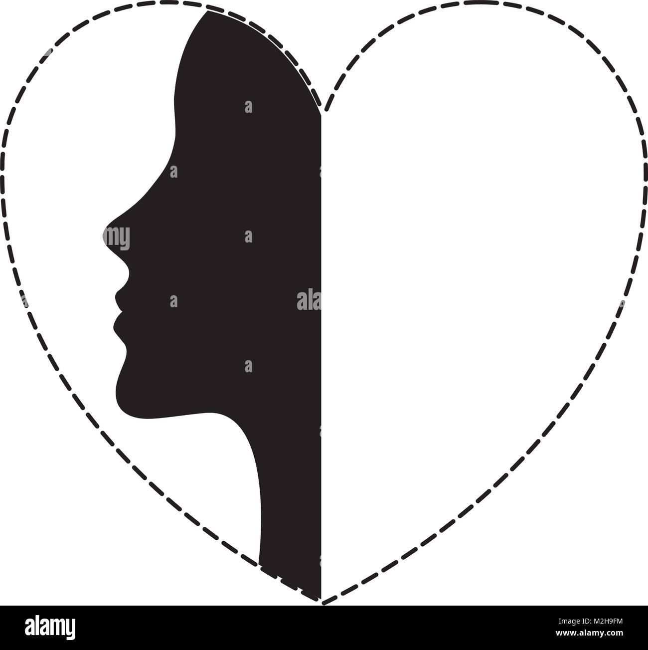 Heart Silhouette Stock Vector Images - Alamy