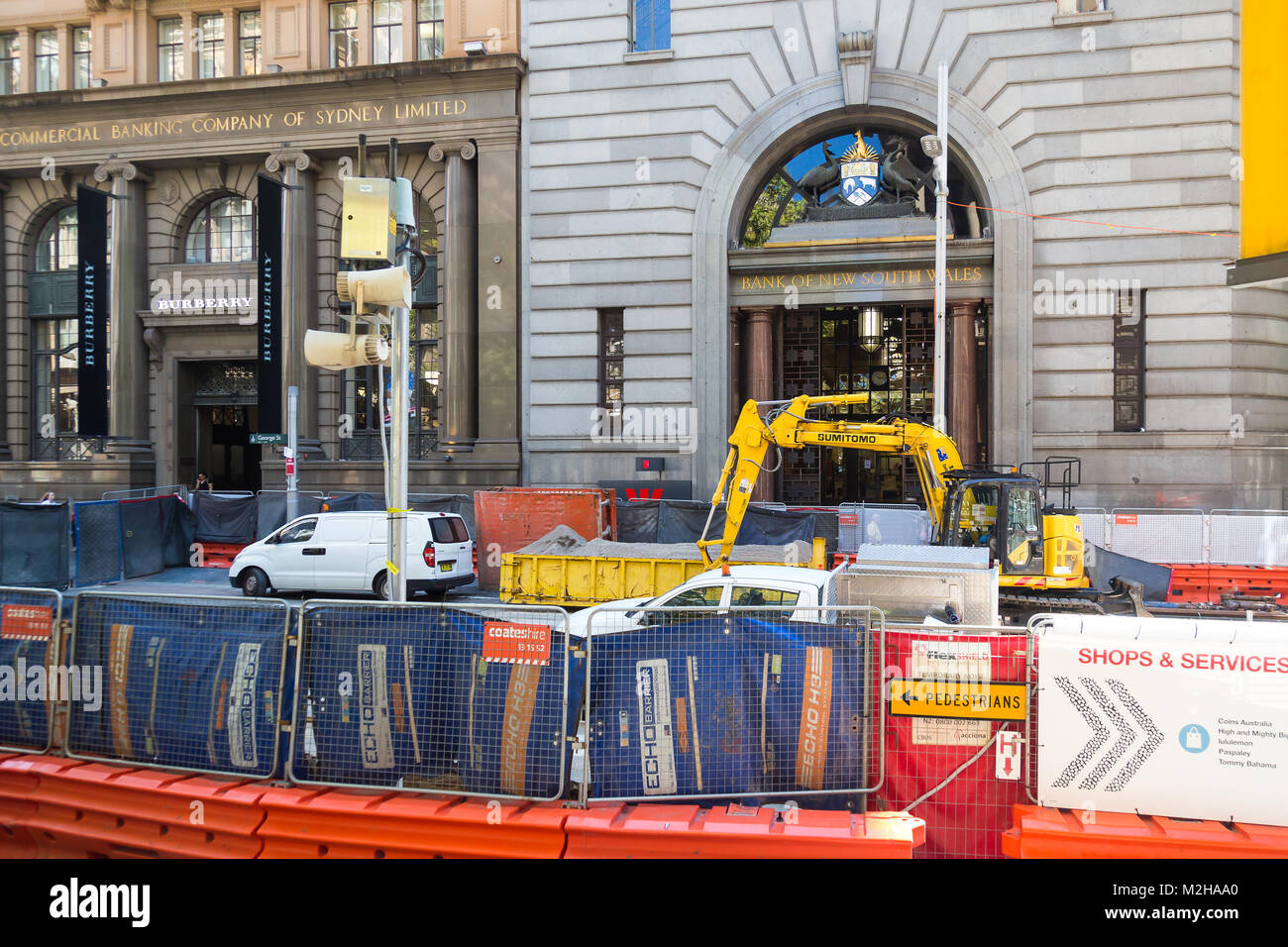 The new light railway system in progress, Street, Sydney Stock Photo Alamy