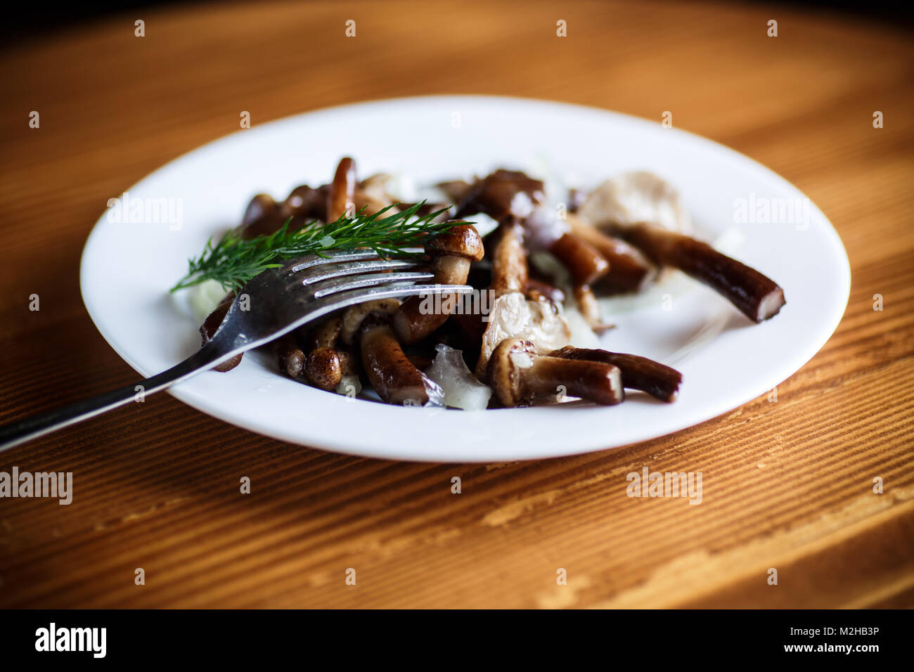 Marinated mushrooms with onions Stock Photo Alamy