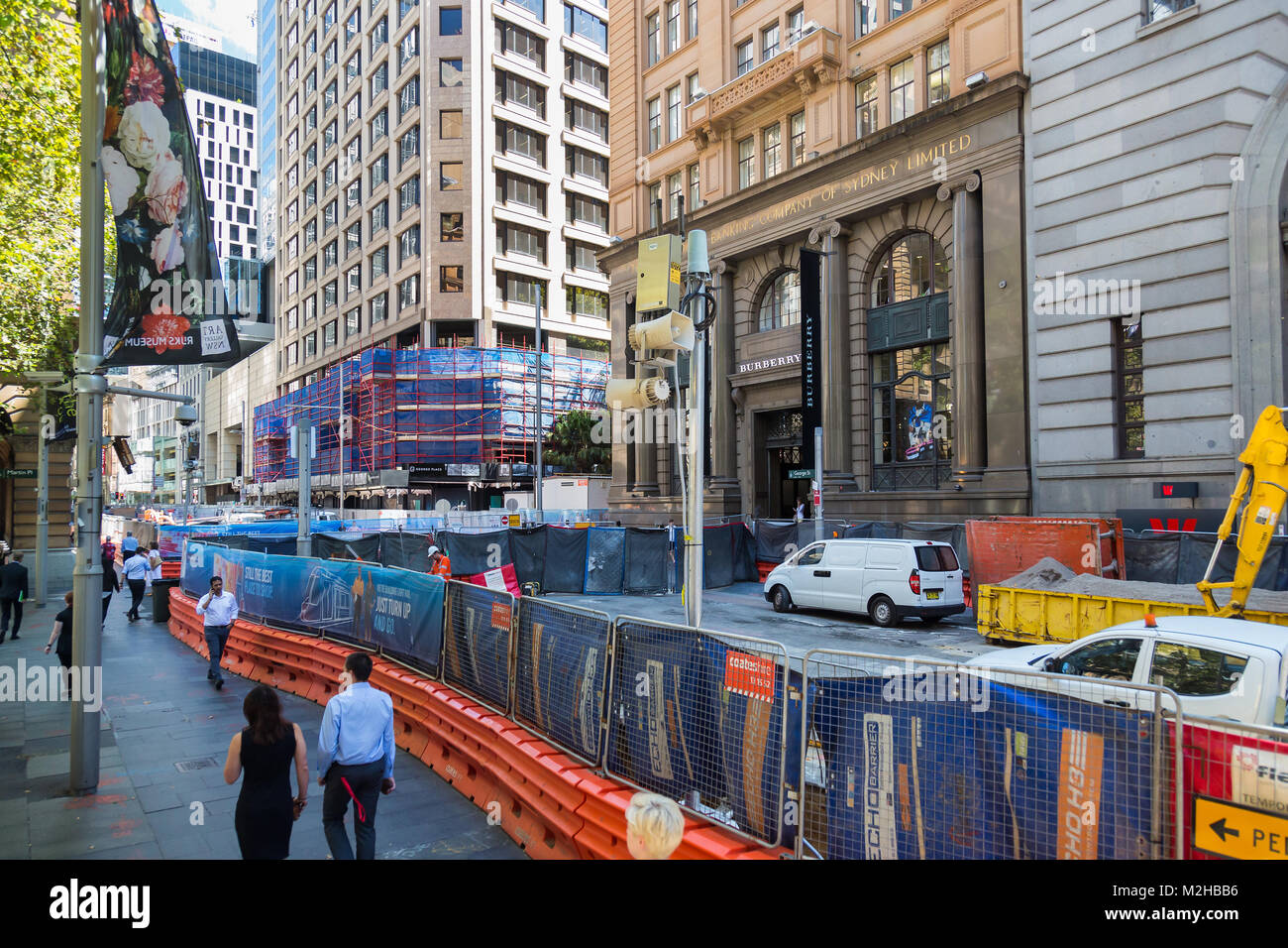 The new light railway system in progress, Street, Sydney Stock Photo Alamy