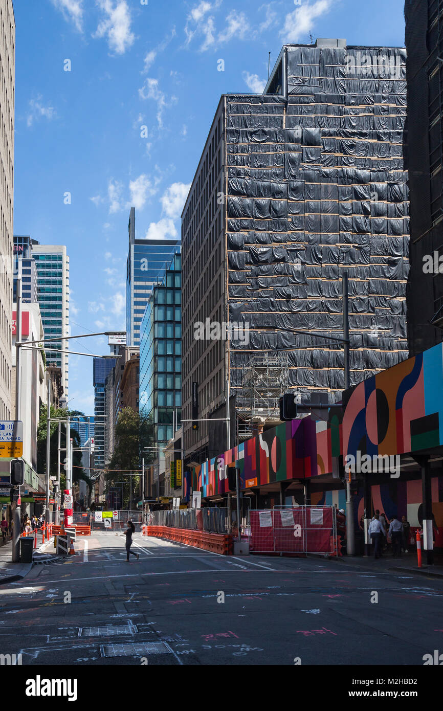 The new light railway system in progress, Street, Sydney Stock Photo Alamy