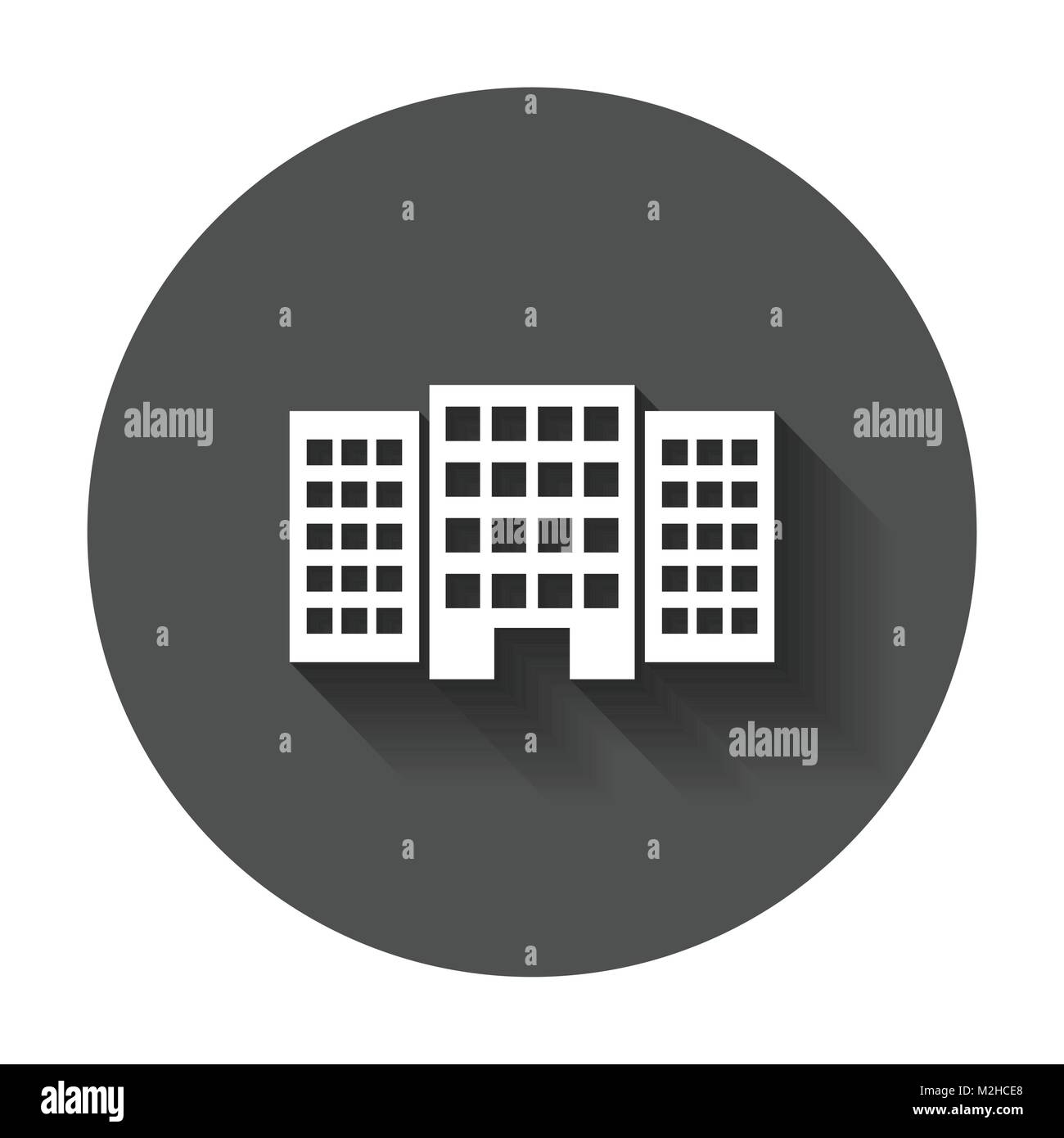 Building icon. Business vector illustration with long shadow Stock ...