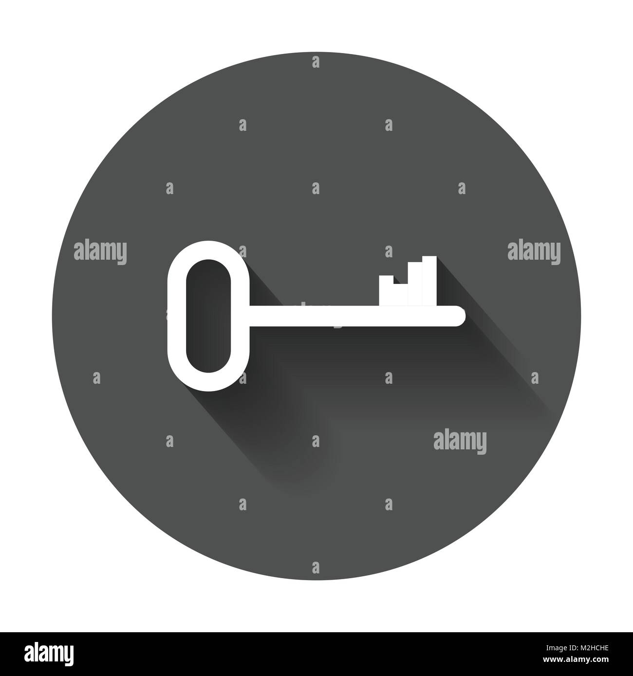 Key vector icon. Key flat illustration with long shadow Stock Vector ...