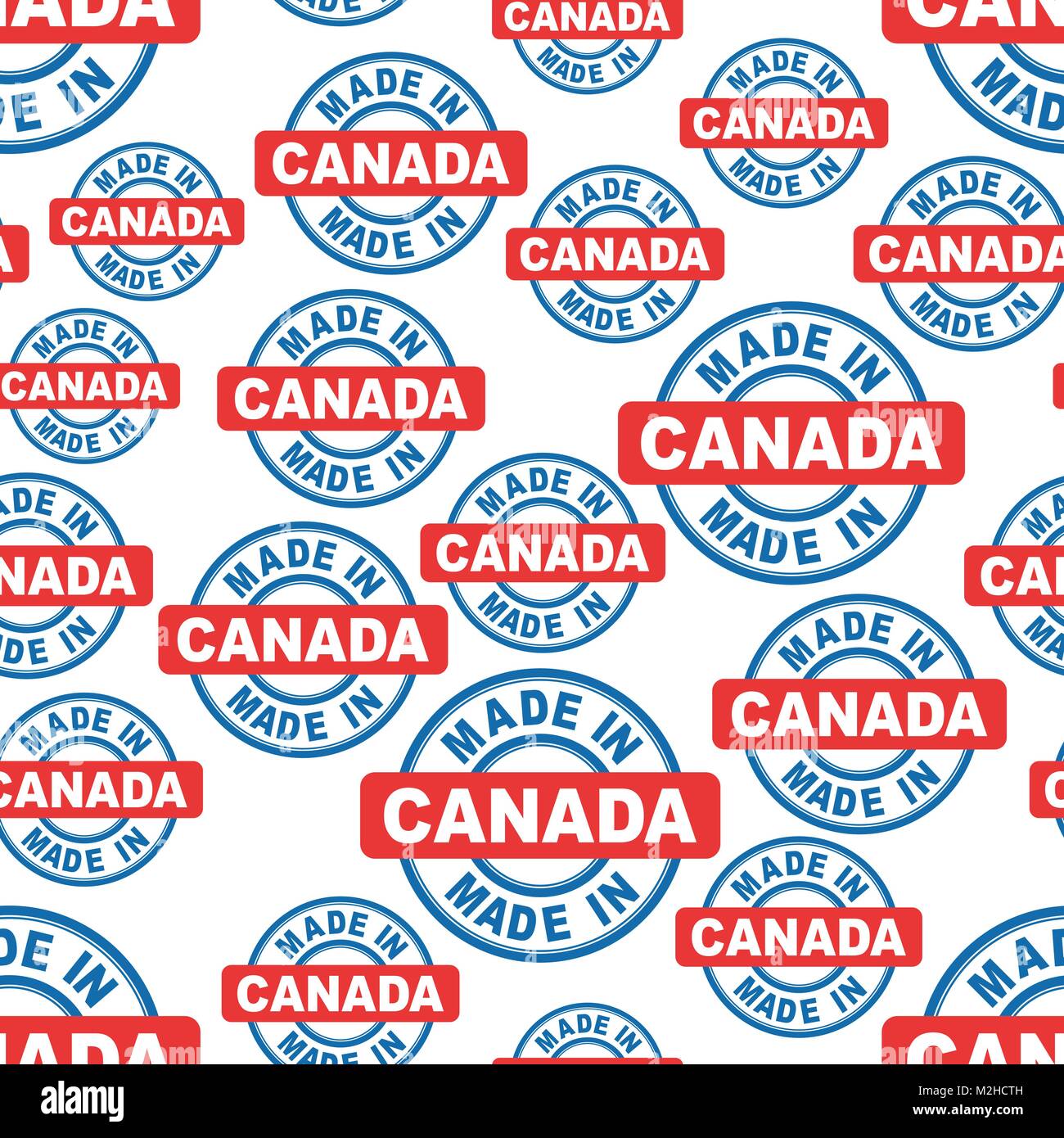 Made in Canada seamless pattern background icon. Flat vector