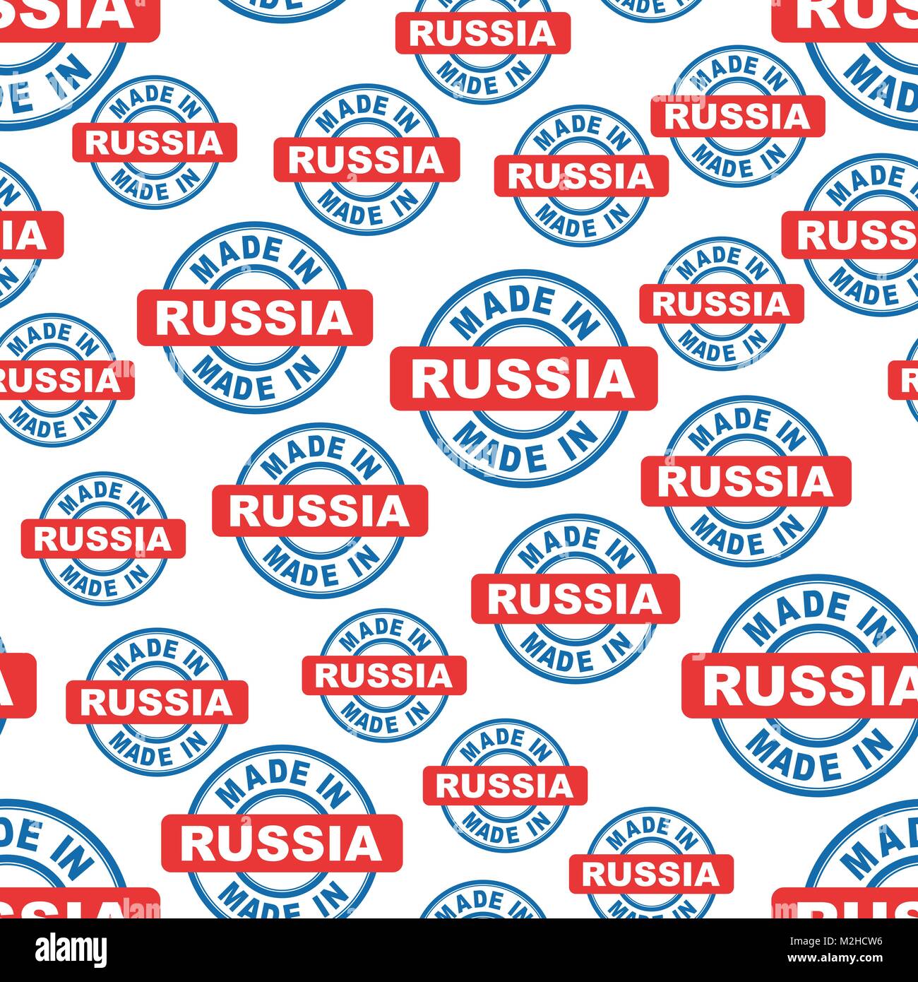Made in Russia seamless pattern background icon. Flat vector ...