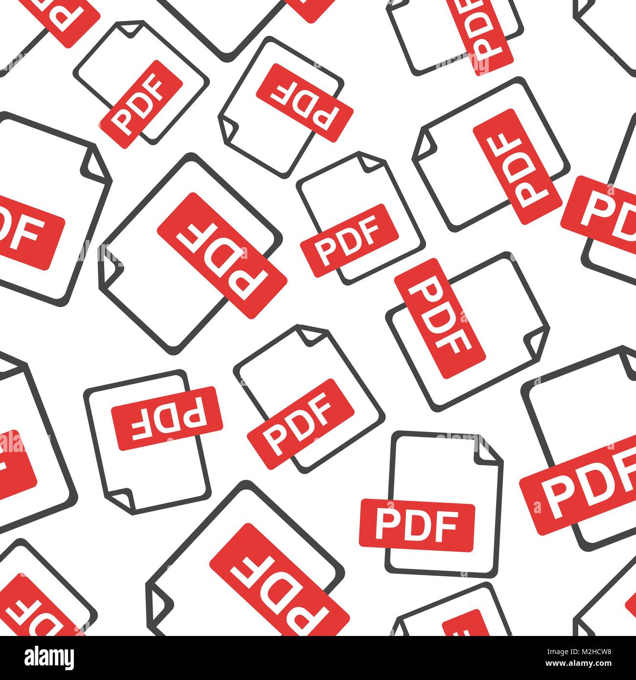 PDF file download seamless pattern background icon. Flat vector ...