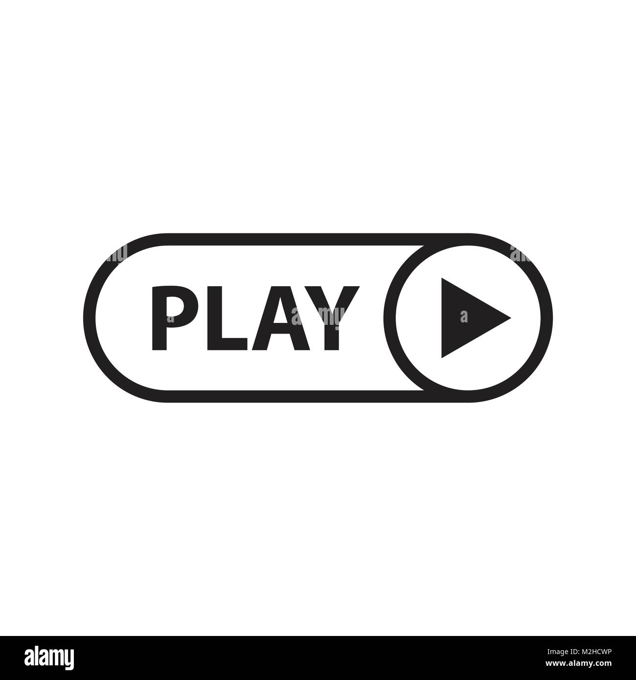 Play icon vector. Play video illustration in flat style Stock Vector ...