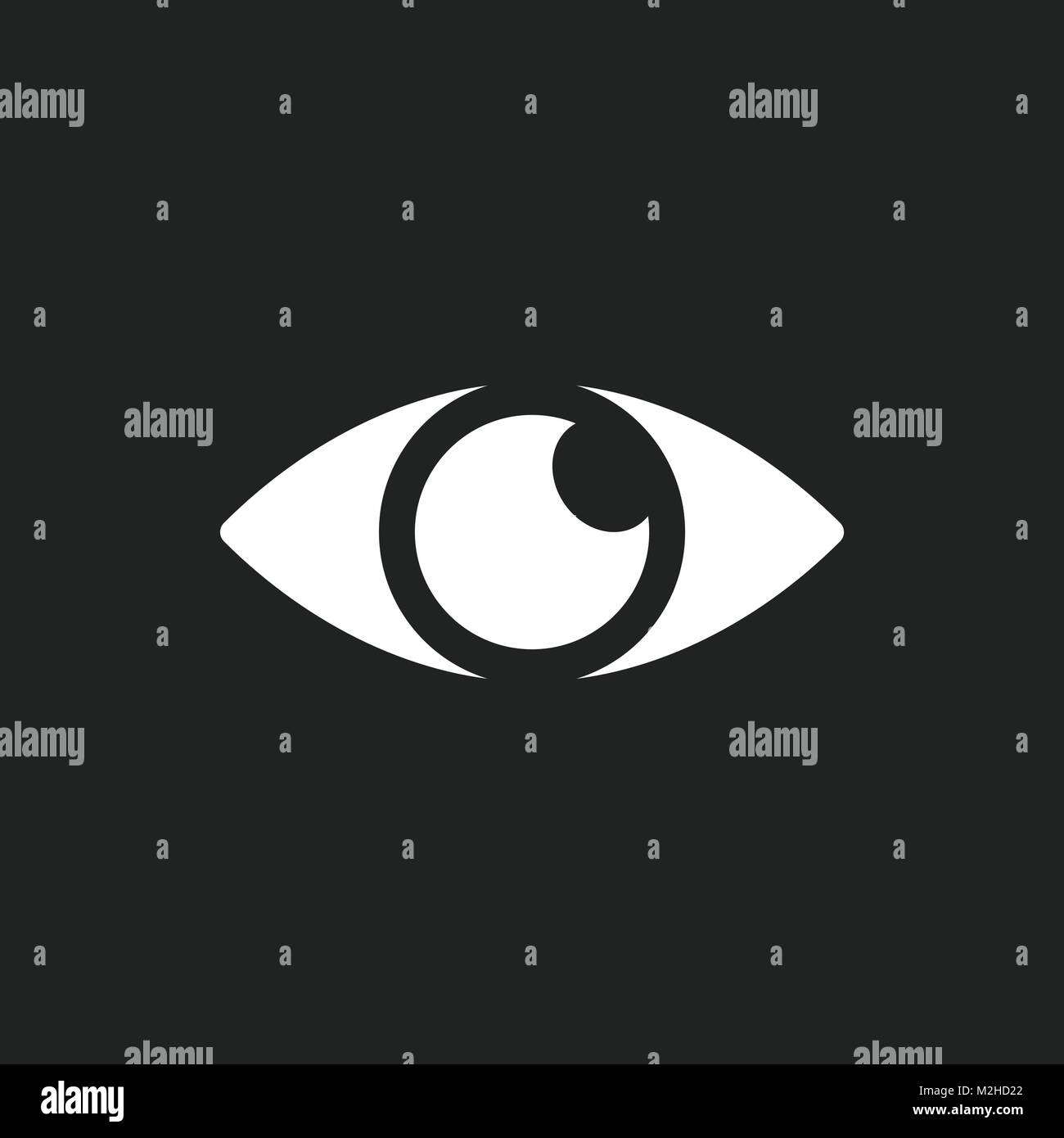 Simple eye icon vector. Eyesight pictogram in flat style Stock Vector ...