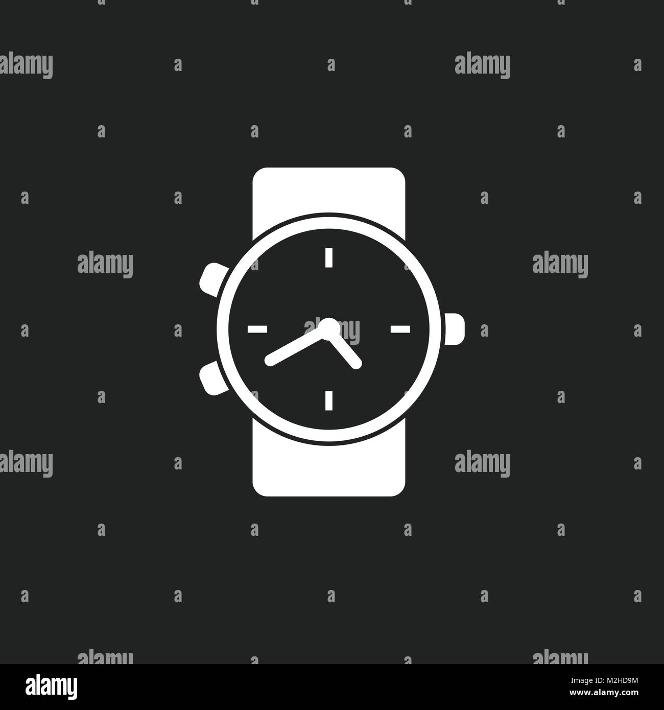 Watch vector icon. Clock flat illustration Stock Vector Image & Art - Alamy