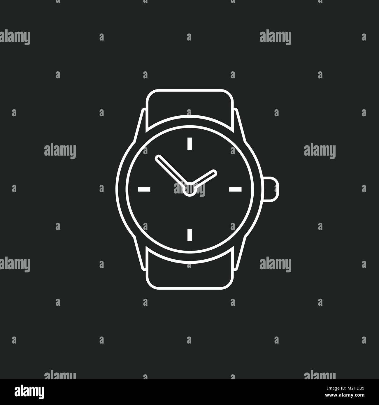 Watch vector icon in line style. Clock flat illustration Stock Vector ...