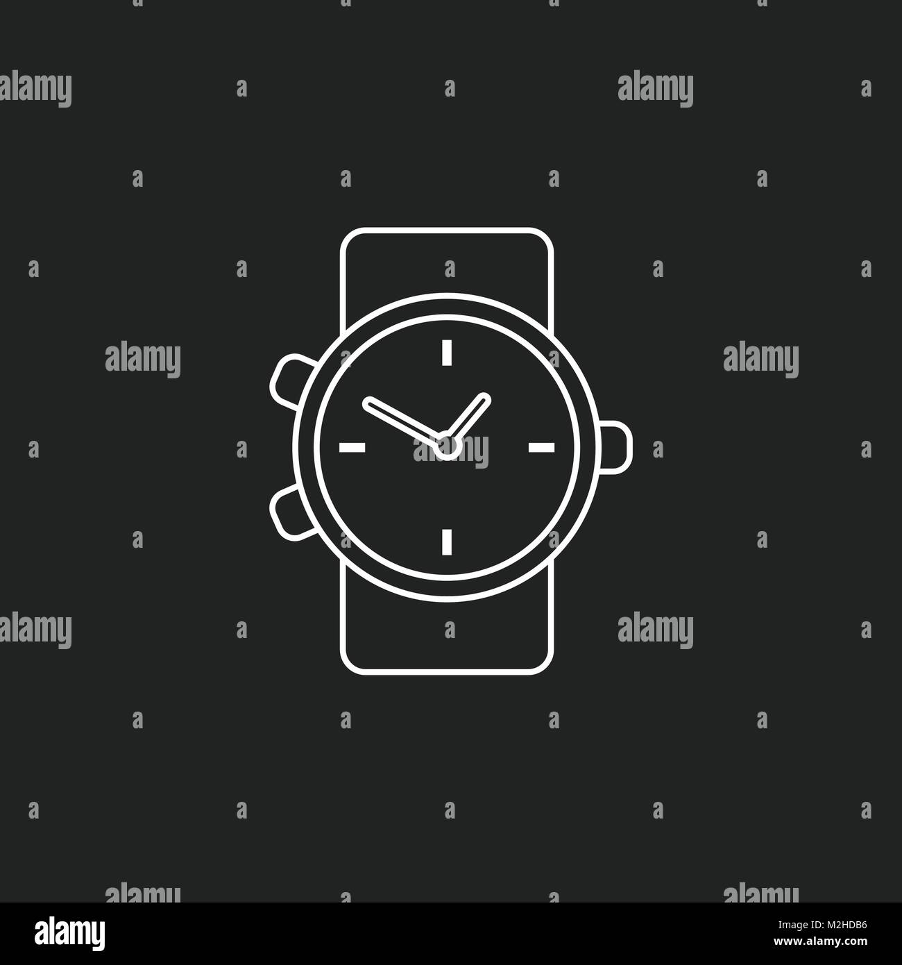 Watch vector icon in line style. Clock flat illustration Stock Vector ...