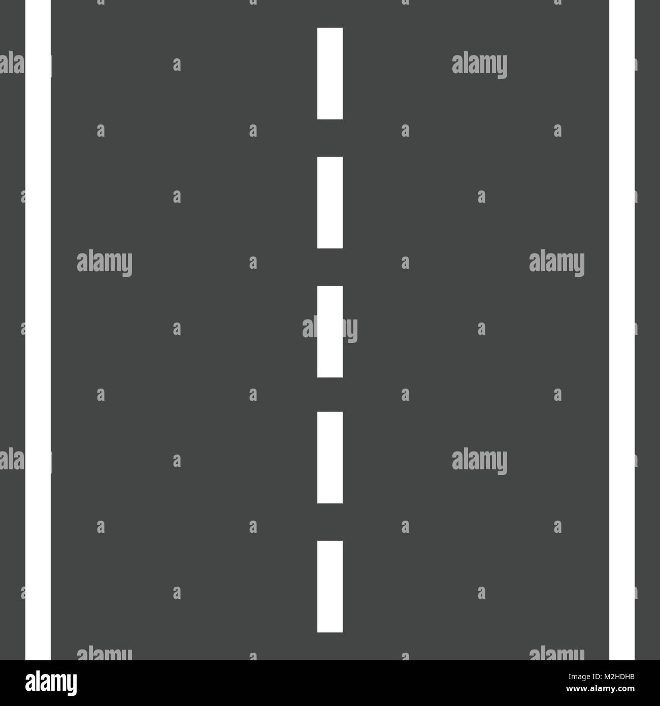 Straight road with white markings vector illustration. Highway road ...