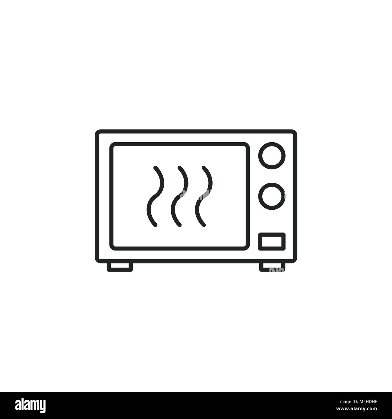 Microwave flat vector icon. Microwave oven symbol logo illustration. Stock Vector