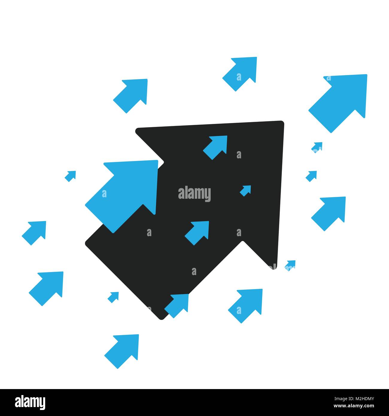 Arrow up vector icon. Forward arrow sign illustration. Business concept ...