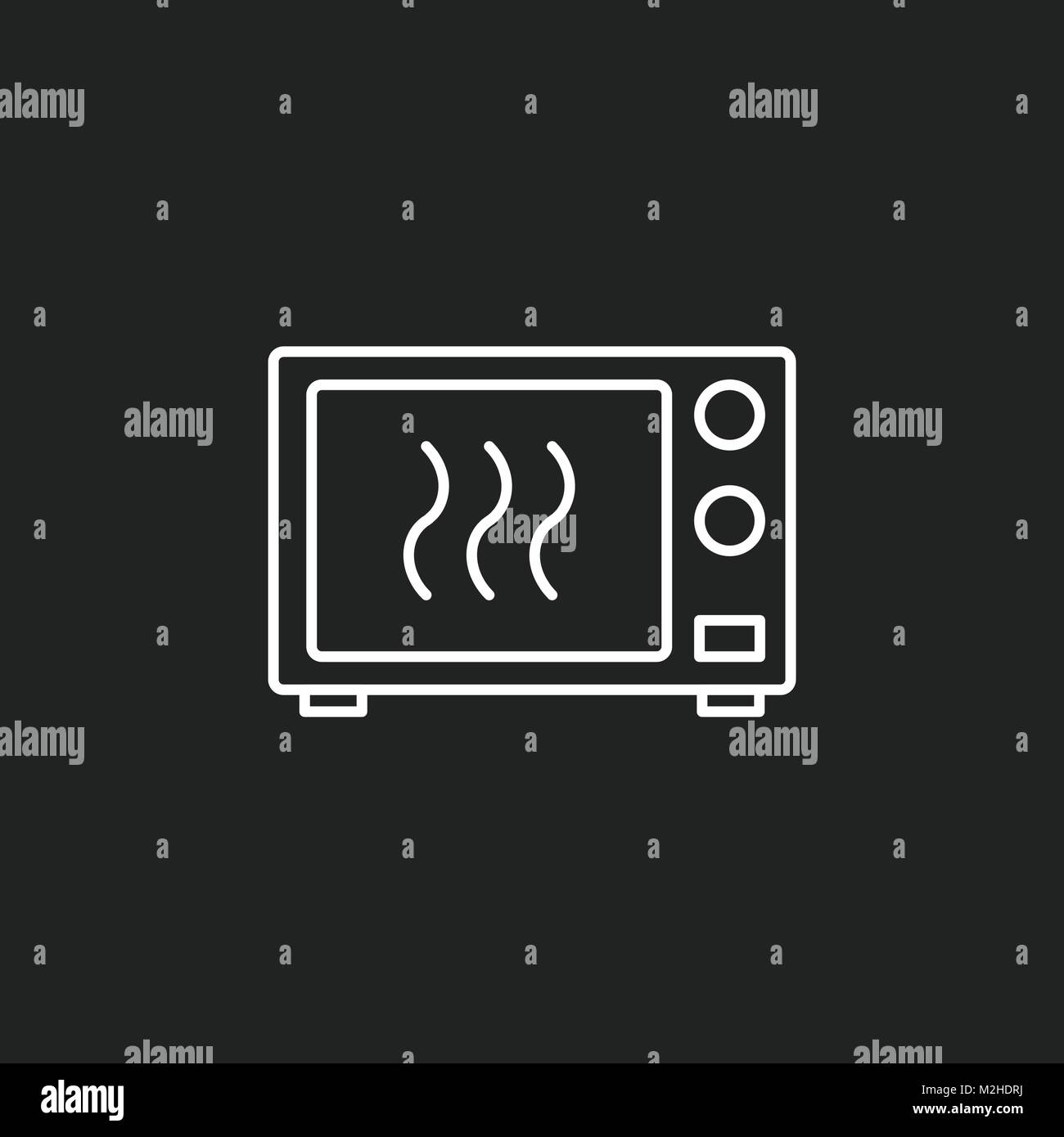 Microwave flat vector icon. Microwave oven symbol logo illustration