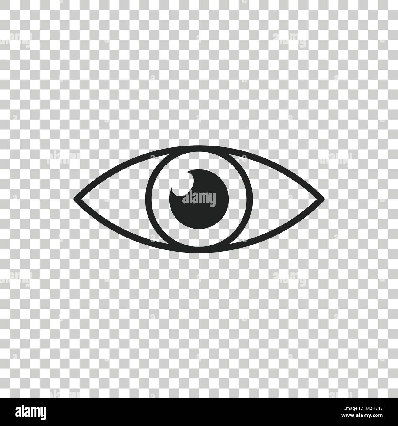 Simple eye icon vector. Eyesight pictogram in flat style Stock Vector ...
