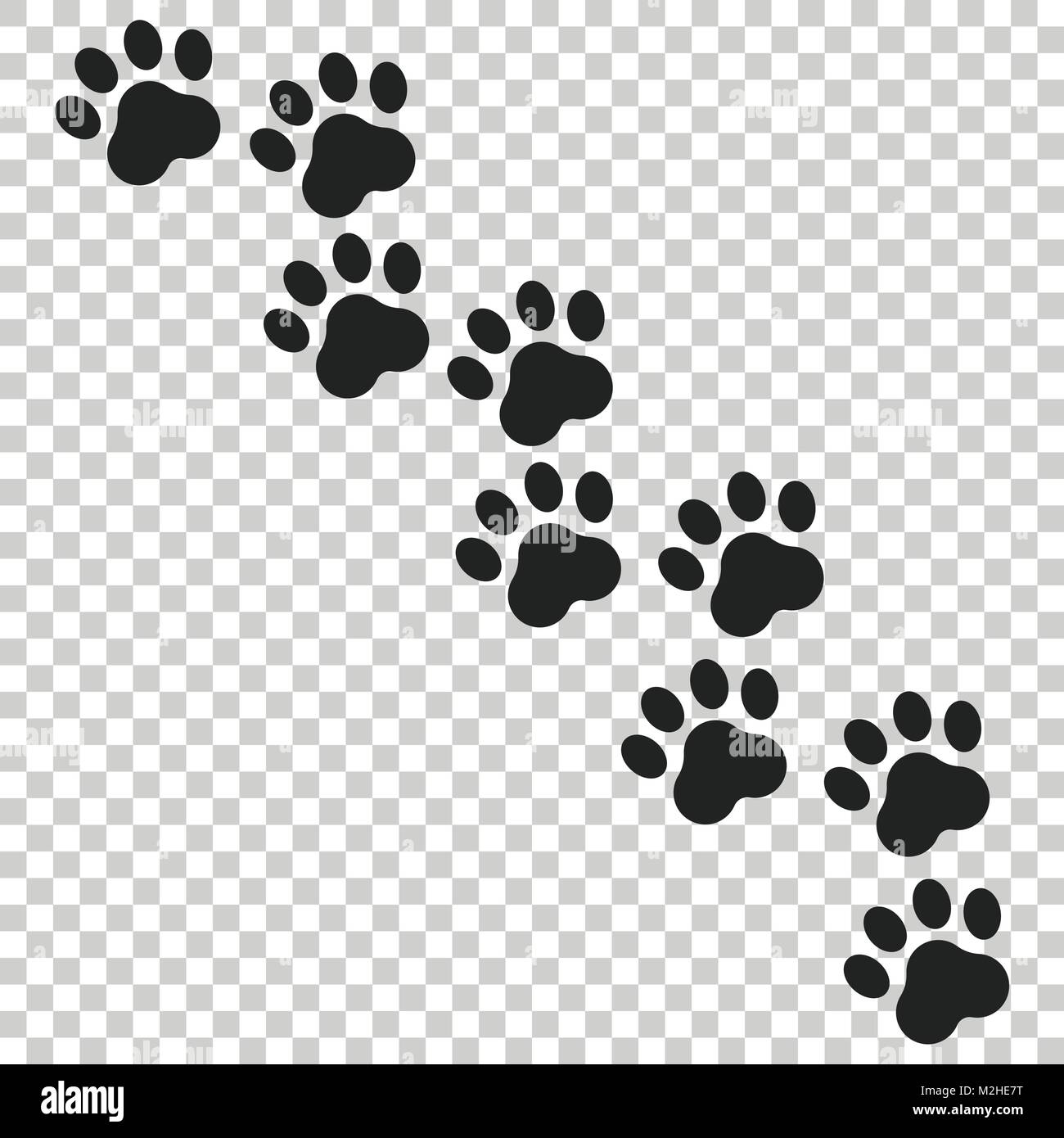 Animal paw print from dog or cat vector illustration icon Stock