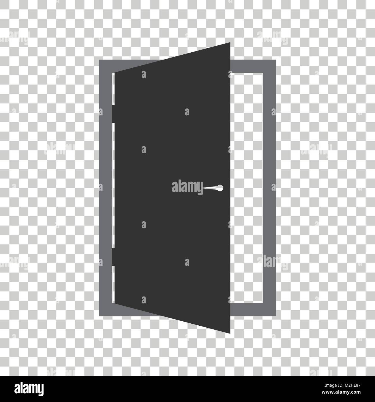 Door vector icon. Exit icon. Open door illustration. Stock Vector