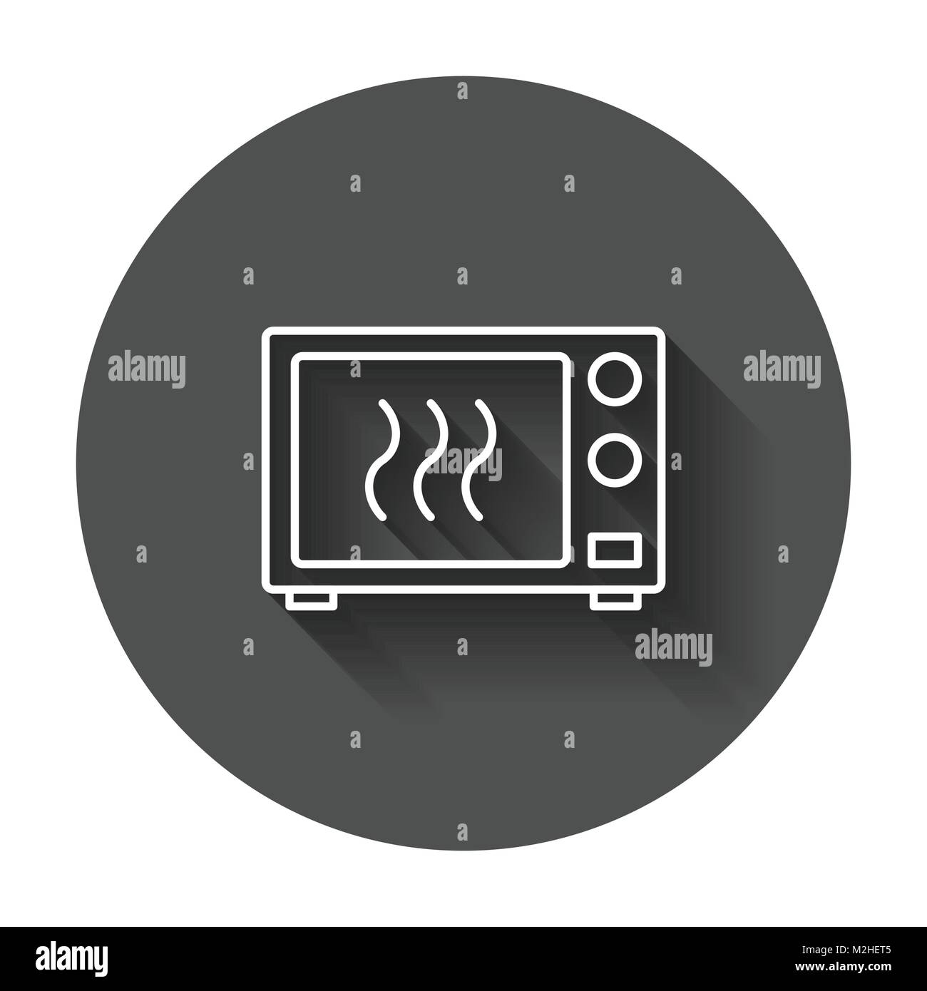 Microwave flat vector icon. Microwave oven symbol logo illustration on