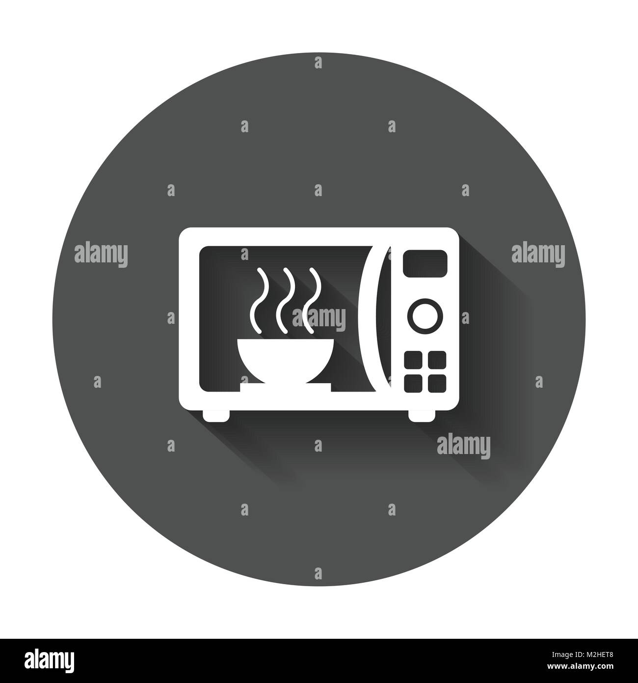 Microwave flat vector icon. Microwave oven symbol logo illustration on