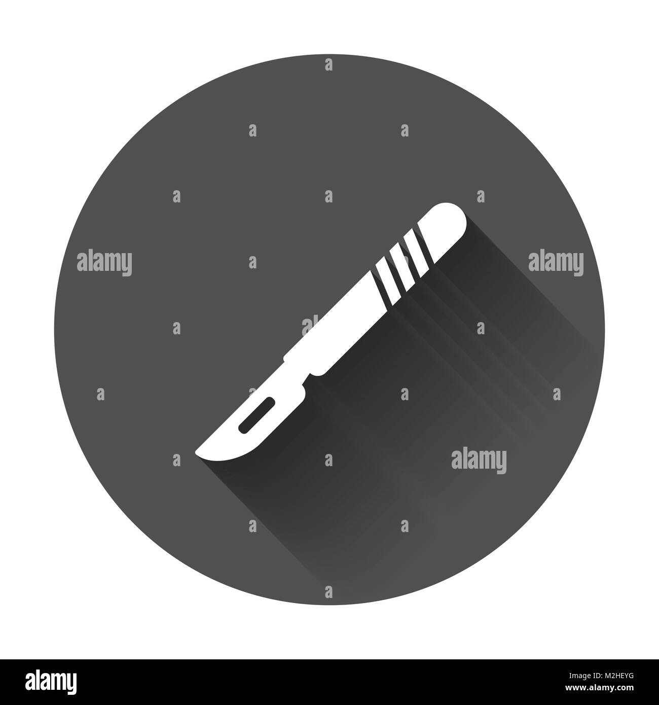 Medical scalpel vector icon. Hospital surgery knife sign illustration