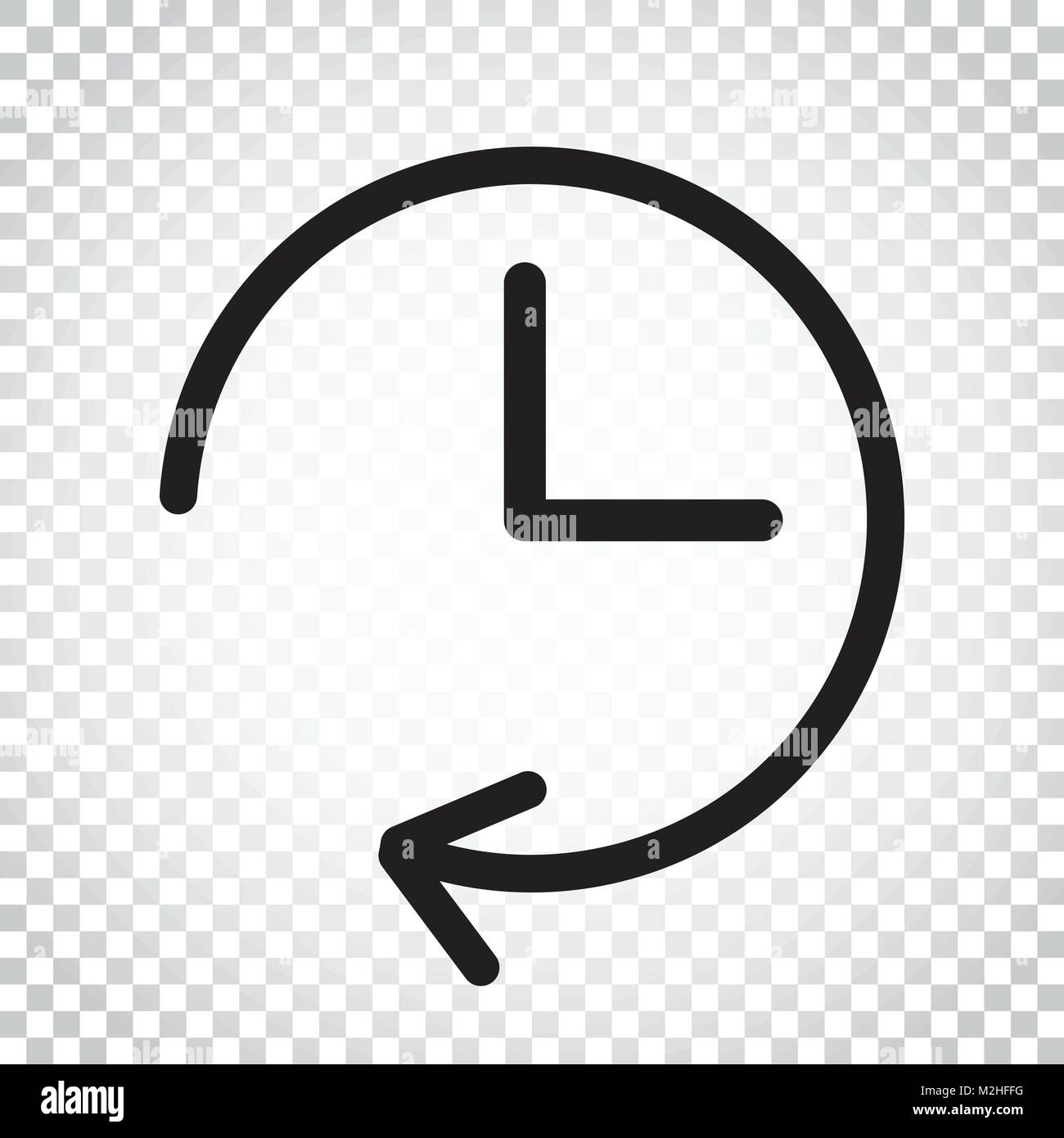 Clock icon illustration. Flat vector clock pictogram. Simple business ...
