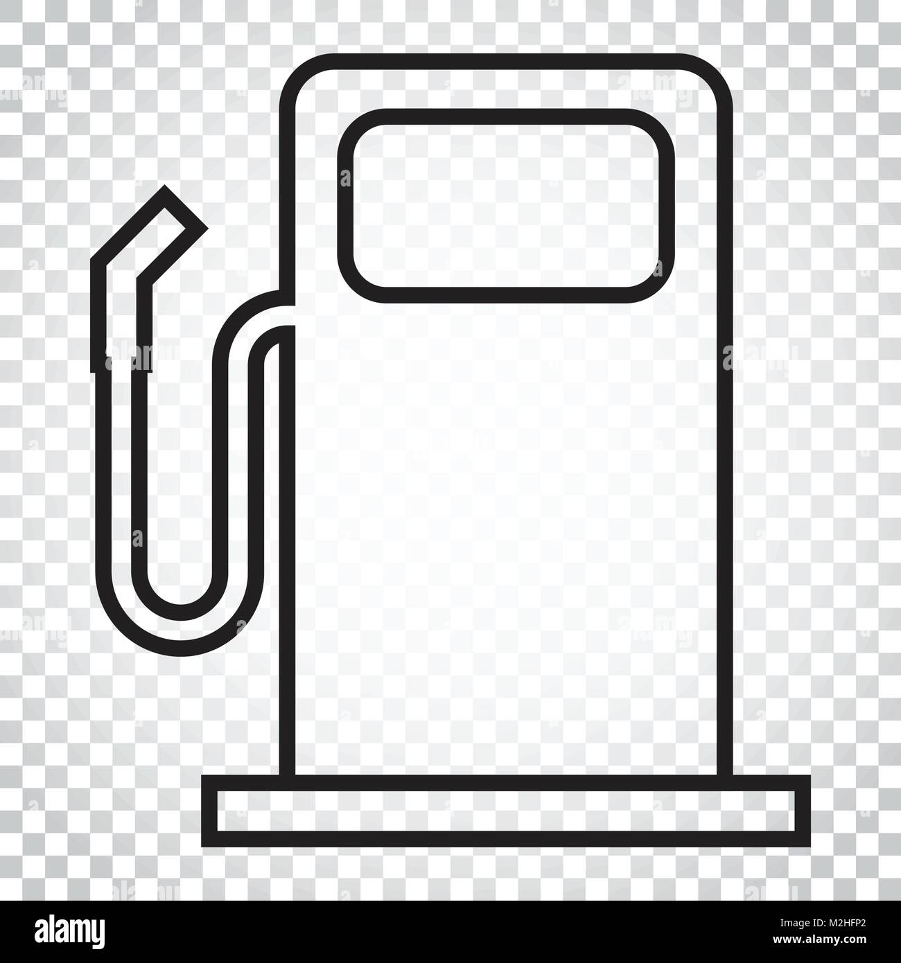 Fuel gas station icon in line style. Car petrol pump flat illustration ...
