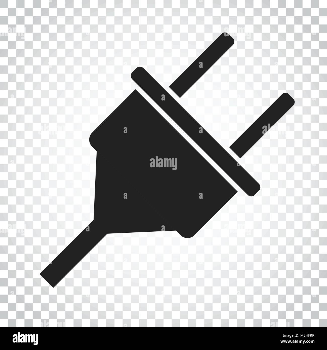 Plug vector icon. Power wire cable flat illustration. Simple business ...