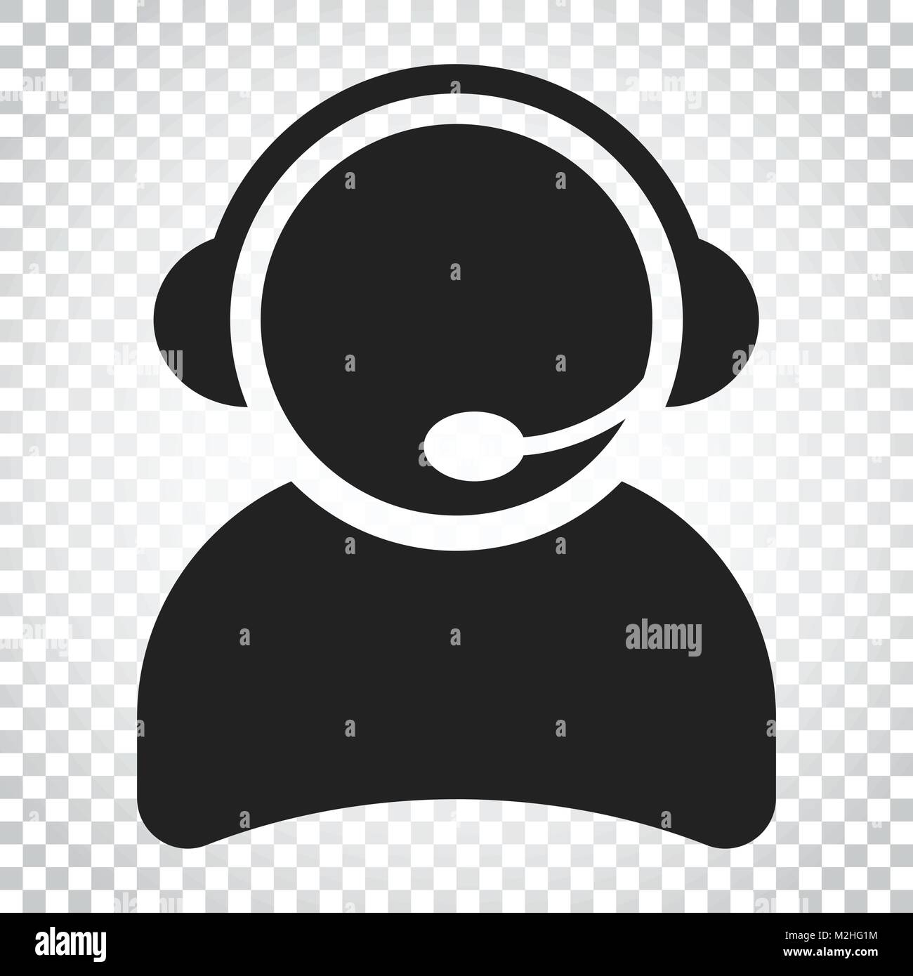 Operator with microphone vector icon. Operator in call center ...