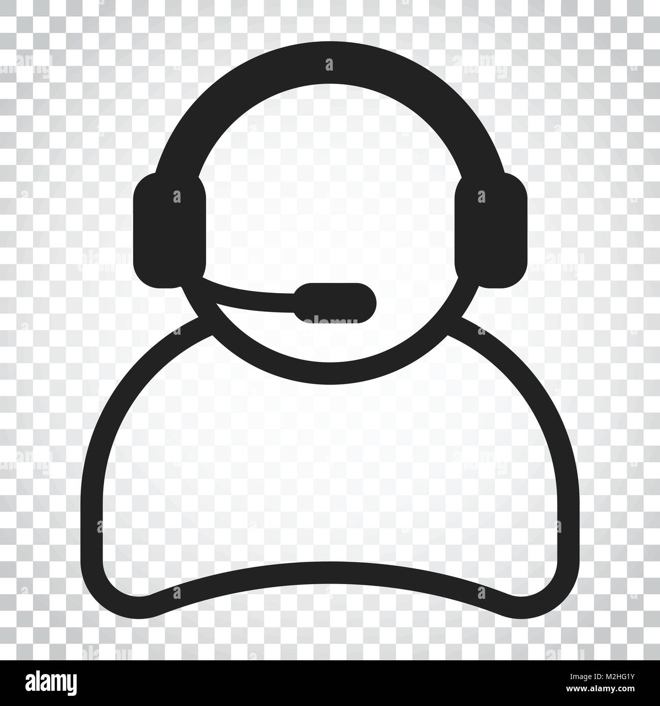 Operator with microphone vector icon. Operator in call center ...