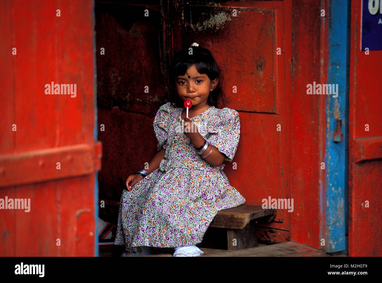 Young girl in MAURITIUS Stock Photo