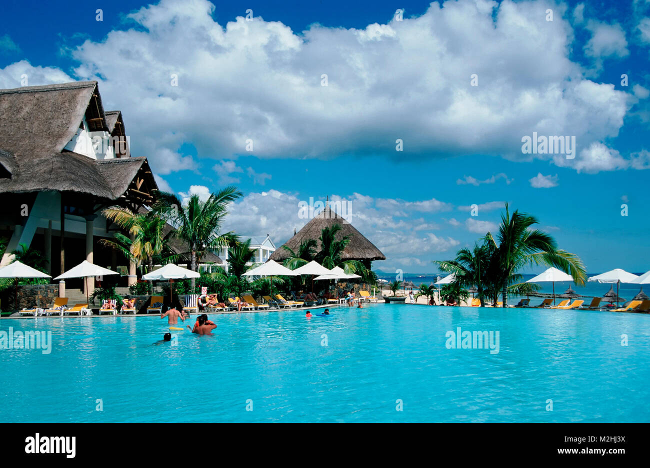 Pool of Hotel 'Victoria'  near Balaclava, Mauritius Stock Photo
