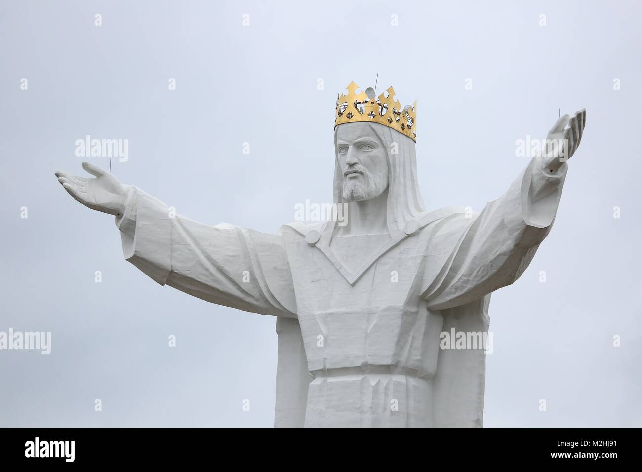 Poland's biggest Christ Statue on January 29, 2018 in Swiebodzin, Poland. It measures 36 m and