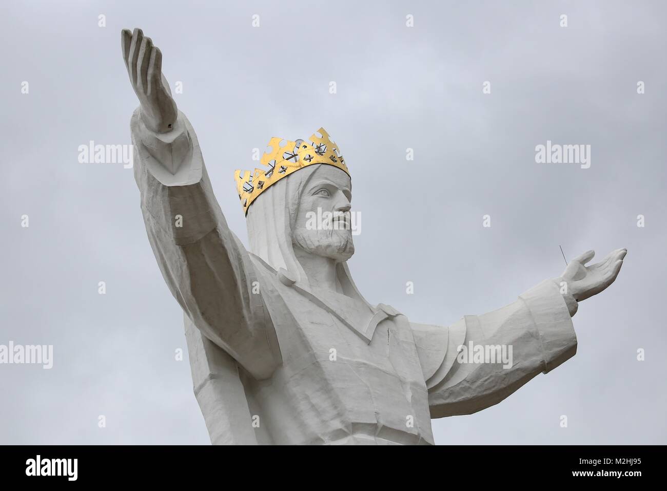 Poland's biggest Christ Statue on January 29, 2018 in Swiebodzin, Poland. It measures 36 m and