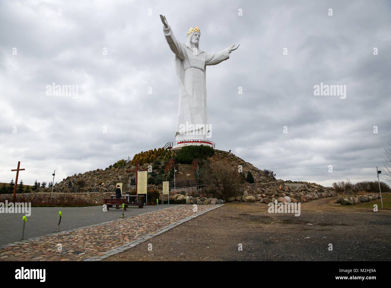 Poland's biggest Christ Statue on January 29, 2018 in Swiebodzin, Poland. It measures 36 m and