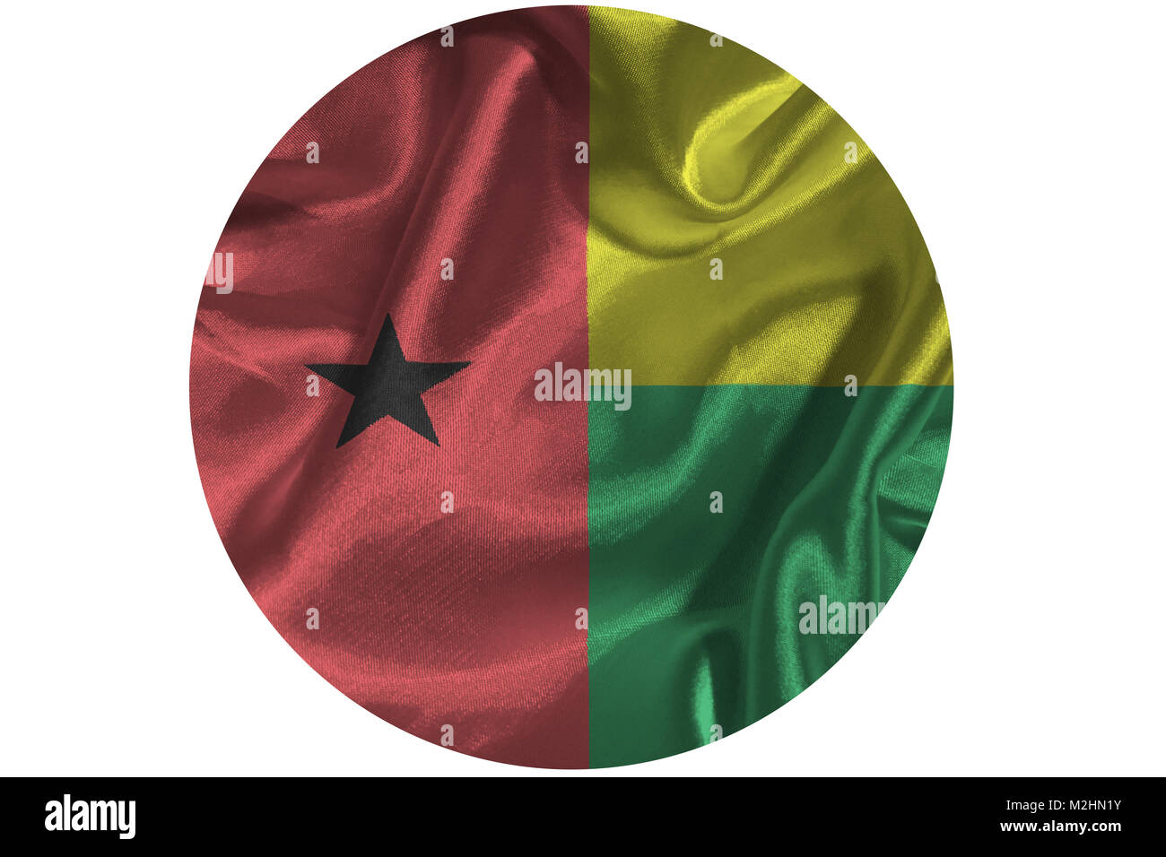 Guinea Bissau national flag 3D illustration symbol. Stock Photo