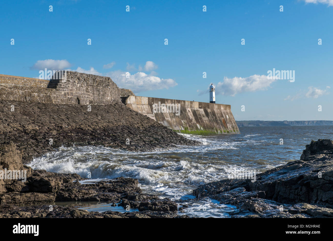 Porthcawl, a seaside coastal town in South Wales Stock Photo