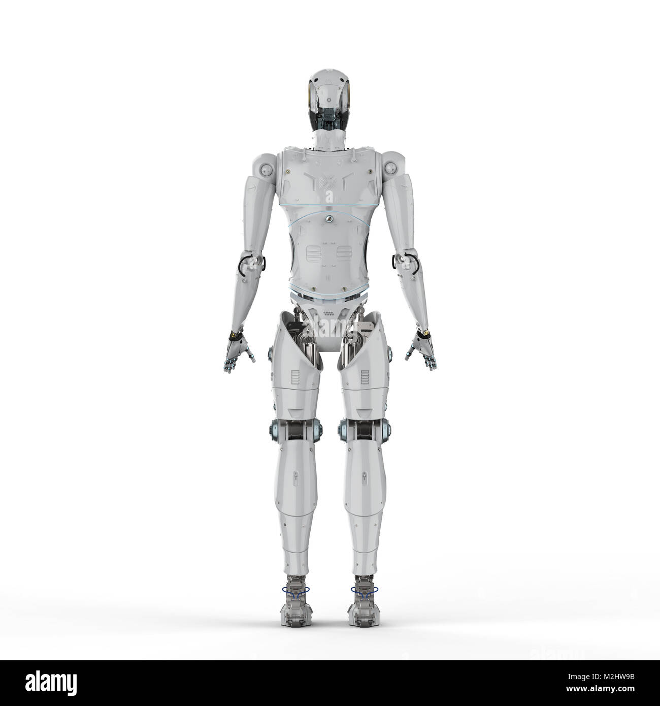 3d rendering humanoid robot full body on white background Stock Photo -  Alamy