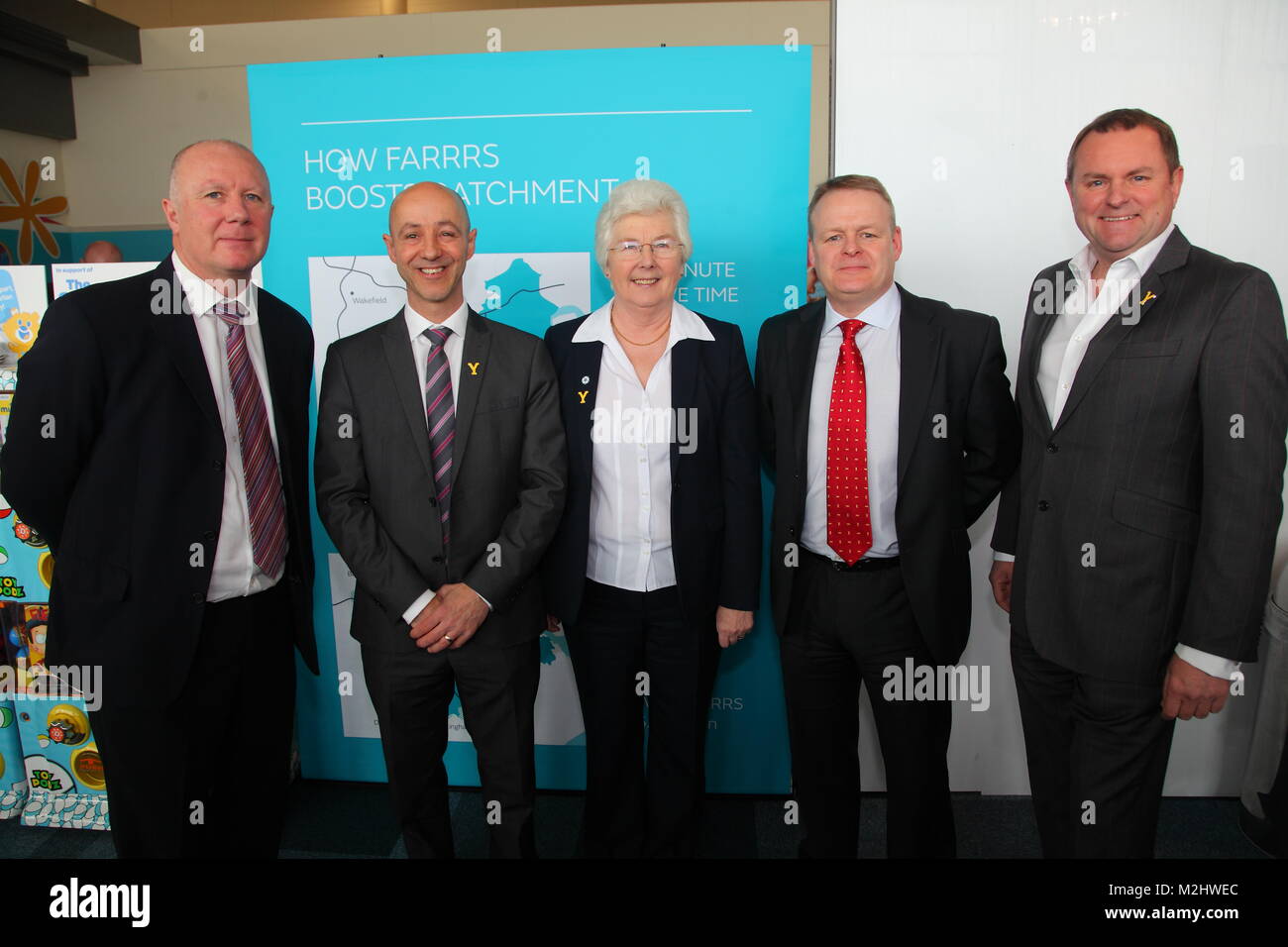 Unveiling The Great Yorkshire Way - Lee Tinkler, Steve Gill,  Ross Jones, Andy Brown & Sir Gary Verity Stock Photo