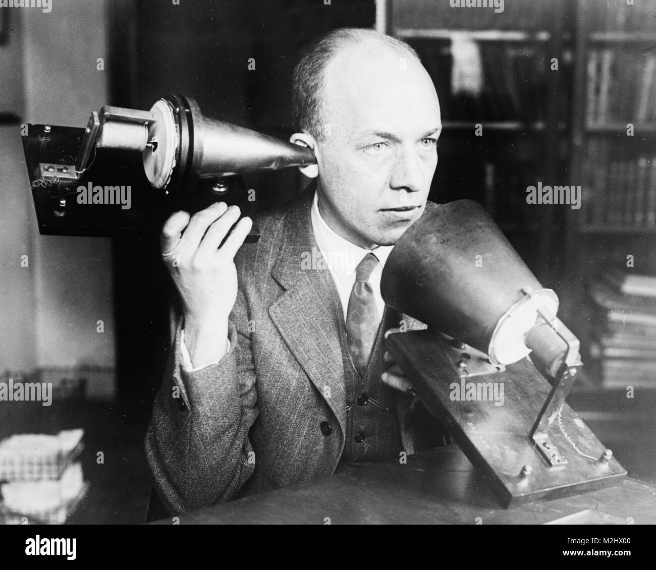 Alexander Graham Bell's First Telephone, 1915-25 Stock Photo