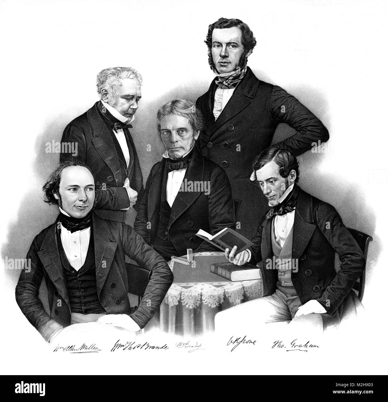 Famous English Scientists, 19th Century Stock Photo