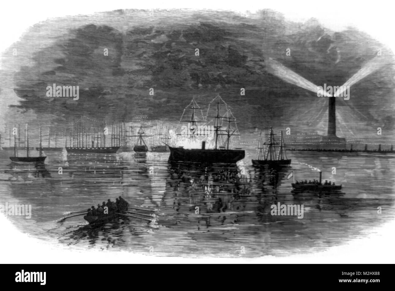 Opening of Suez Canal, 1869 Stock Photo