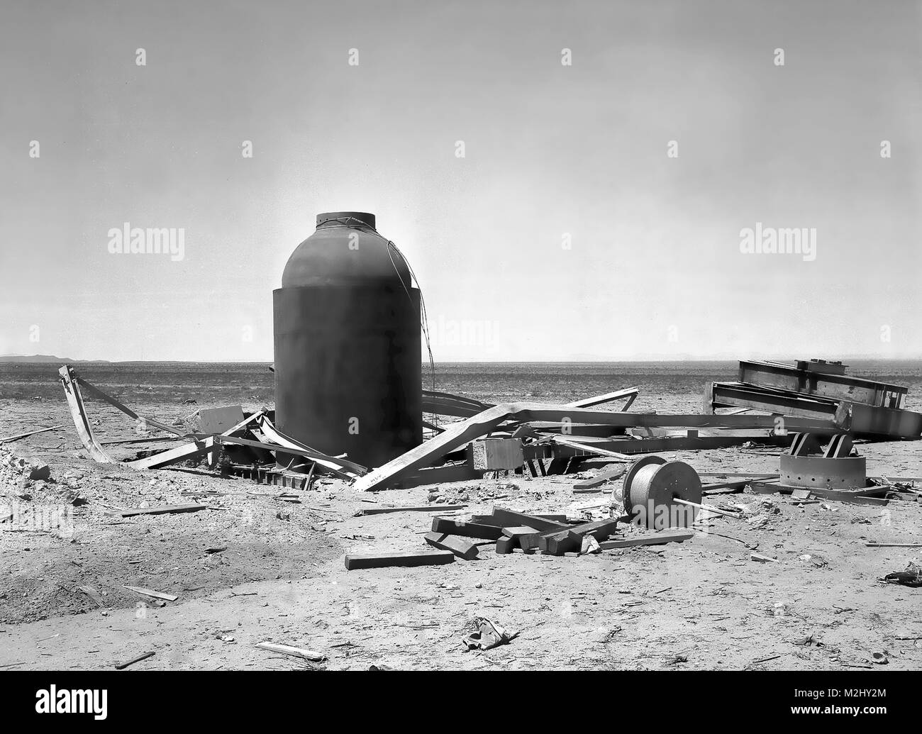 Trinity Test Site, Manhattan Project, Jumbo, 1945 Stock Photo