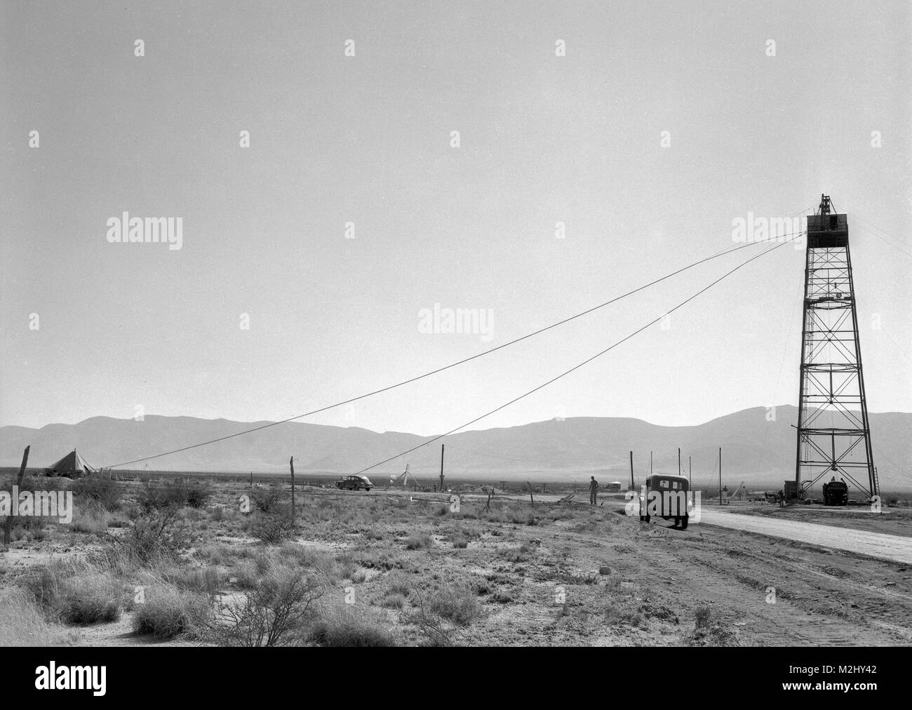 Trinity Test Site, Manhattan Project, 1945 Stock Photo