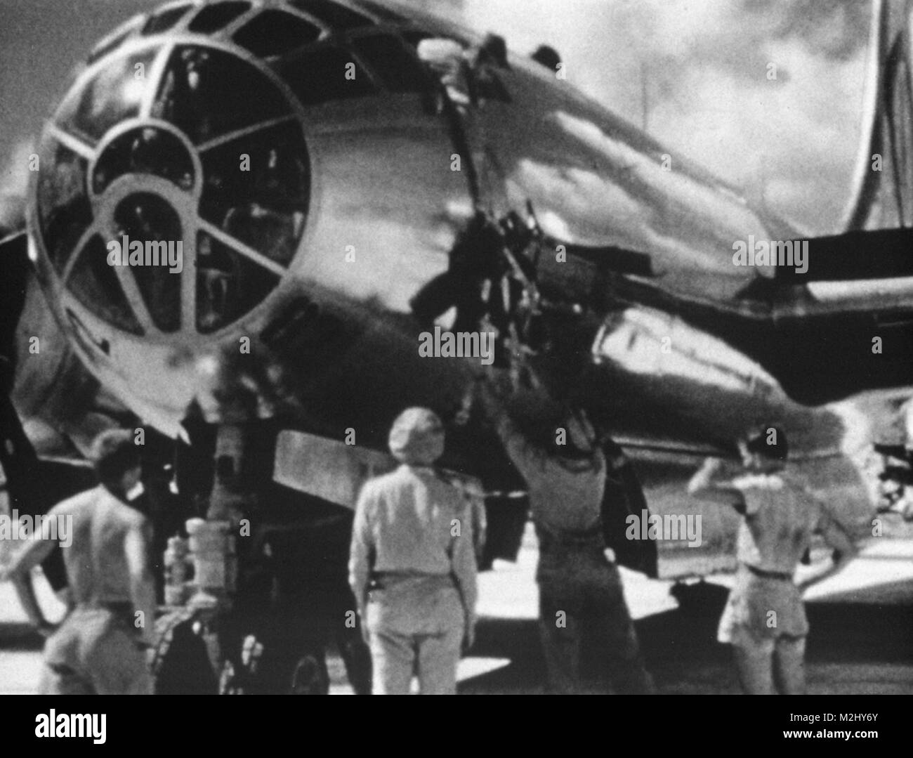 WWII, Enola Gay, Hiroshima Bomb Mission, 1945 Stock Photo