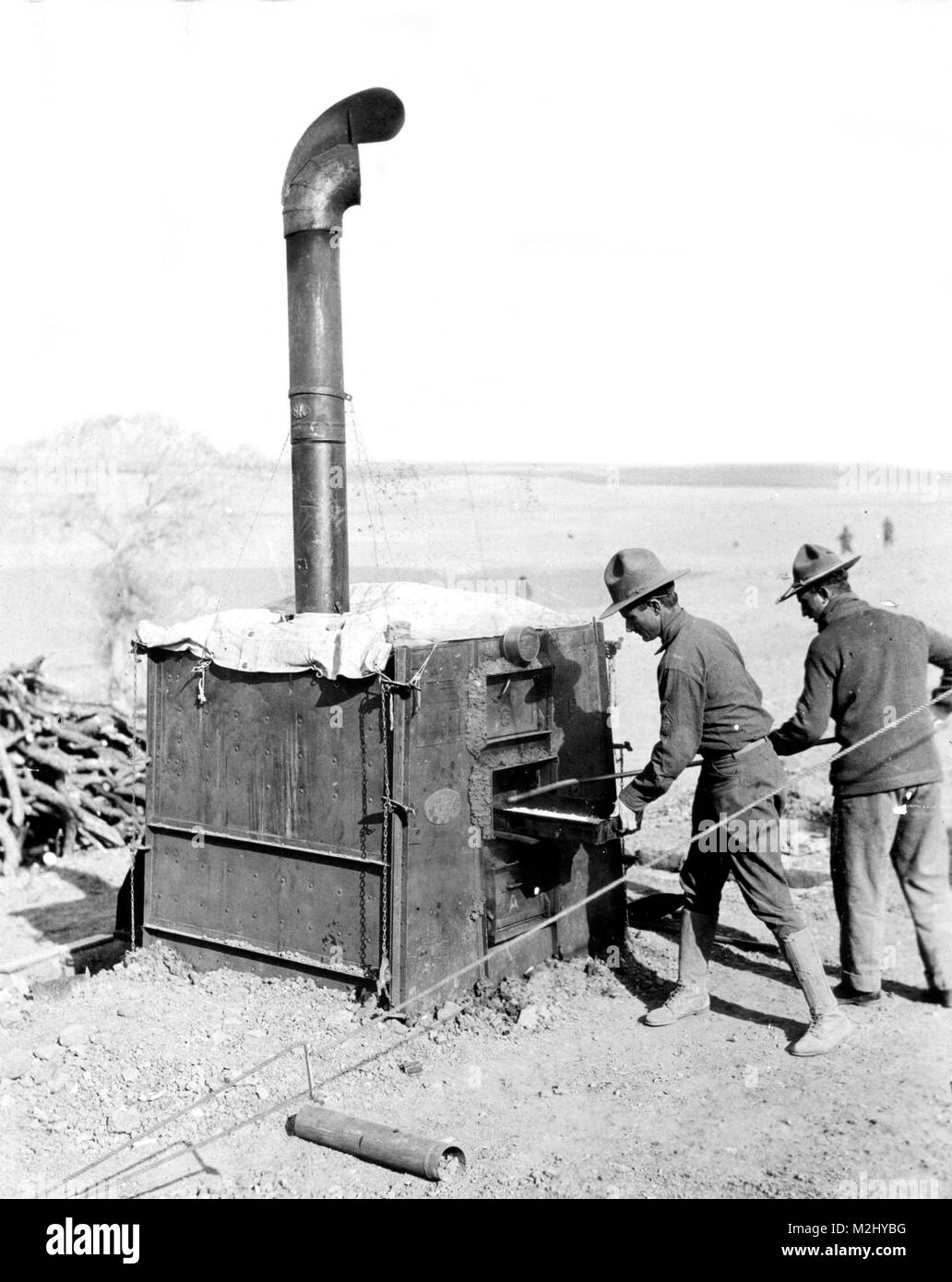 Pancho Villa Expedition, Baking Bread for Troops, 1916 Stock Photo