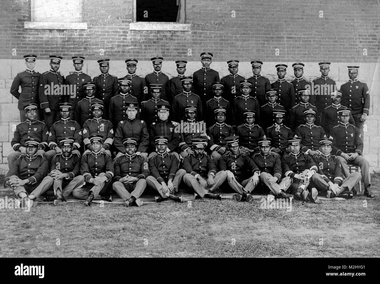 Buffalo Soldiers, 24th Infantry Officers, 1900 Stock Photo