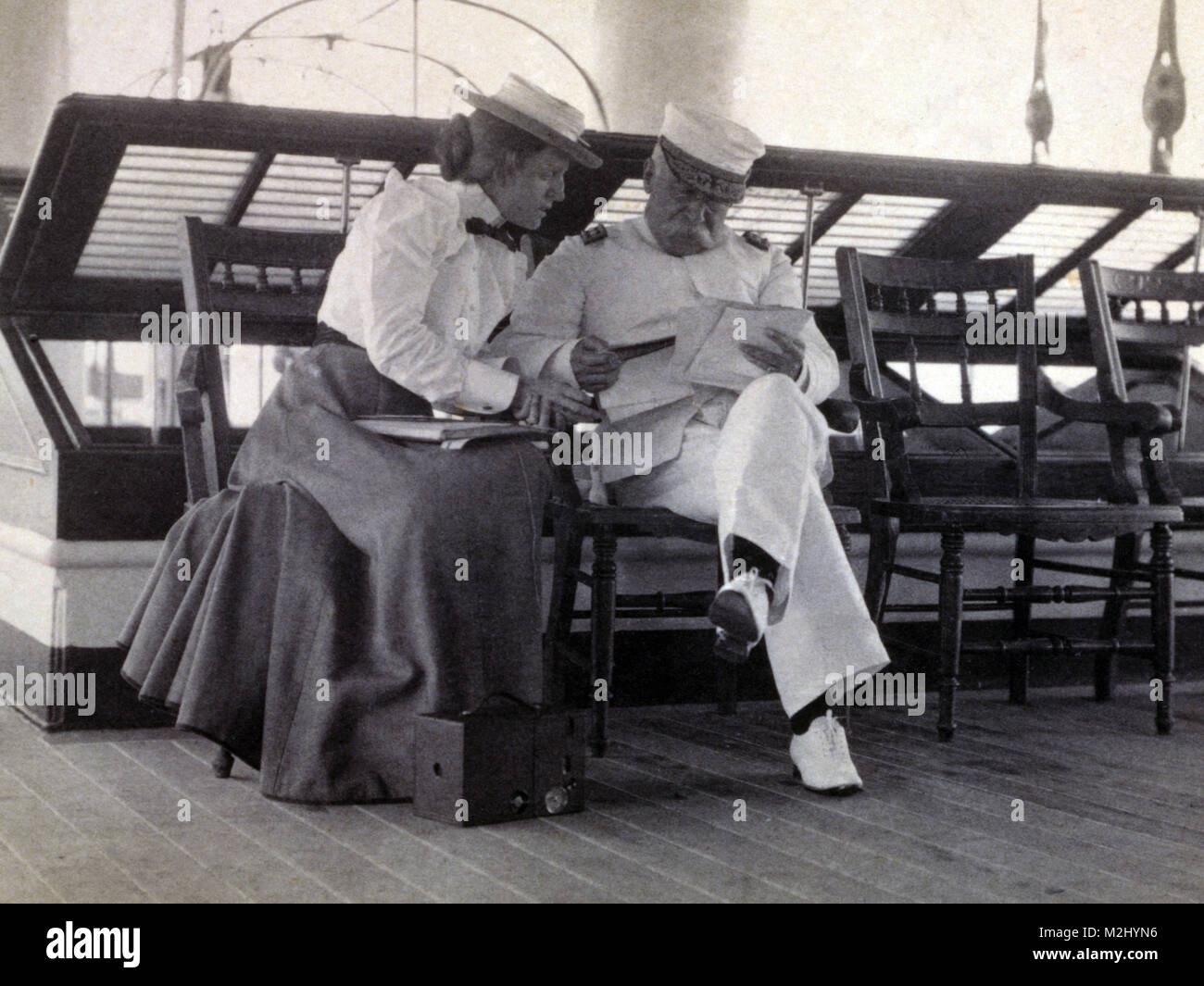 Frances Johnston and Admiral George Dewey, 1899 Stock Photo