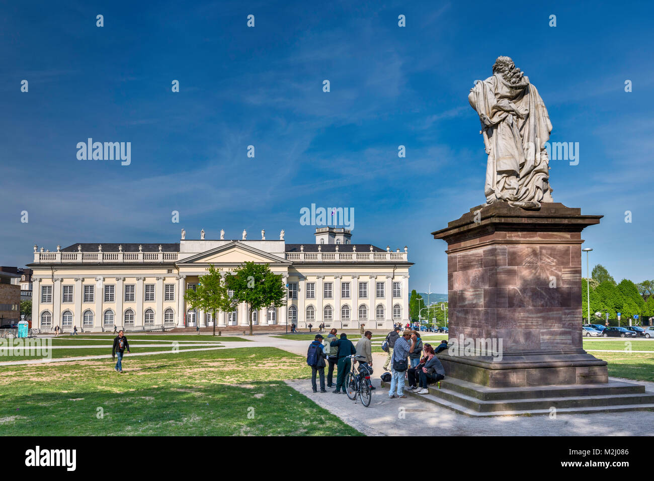 Friderico II statue, Museum Fridericianum at Friedrichsplatz in Kassel, Hessen, Germany Stock Photo