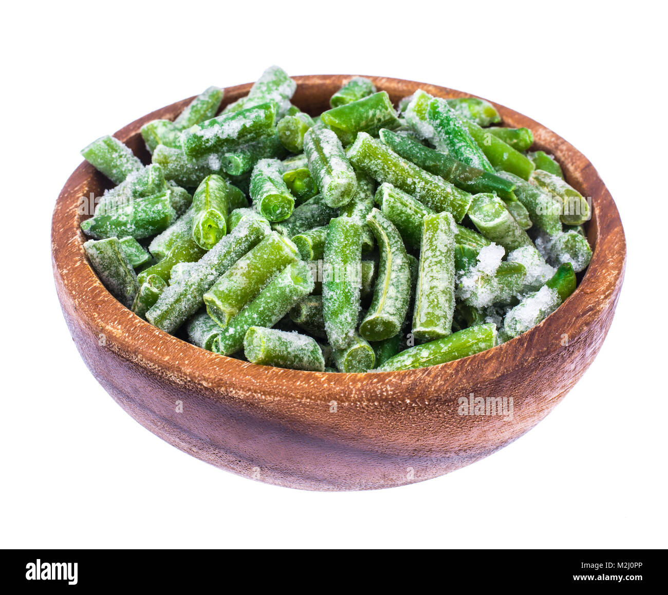 Frozen green string beans Stock Photo